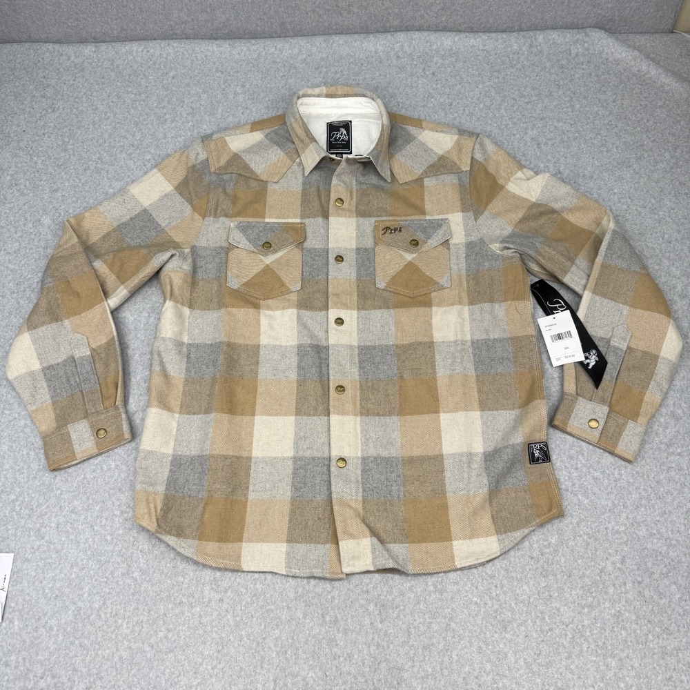 PRPS Plaid Flannel Button Down Shirt Size 2XL Long Sleeve